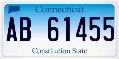 CT license plate AB61455