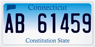 CT license plate AB61459