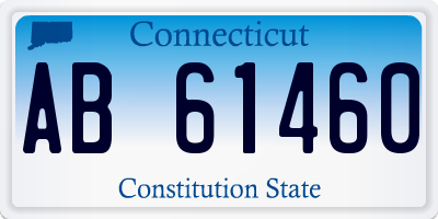 CT license plate AB61460