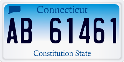 CT license plate AB61461