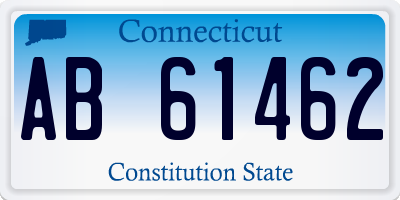 CT license plate AB61462