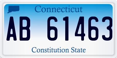 CT license plate AB61463