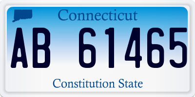 CT license plate AB61465