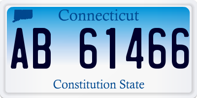 CT license plate AB61466