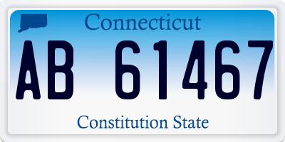 CT license plate AB61467