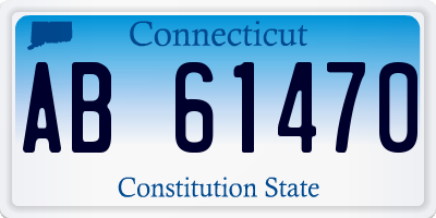 CT license plate AB61470