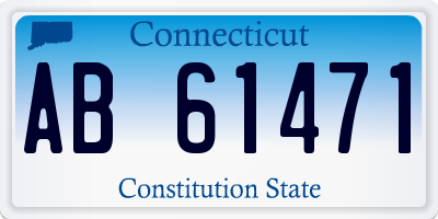 CT license plate AB61471