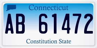 CT license plate AB61472