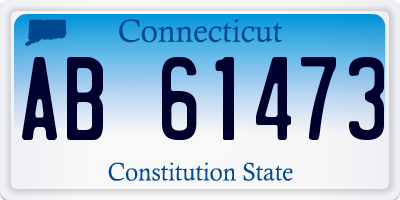 CT license plate AB61473