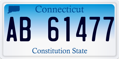 CT license plate AB61477