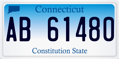 CT license plate AB61480