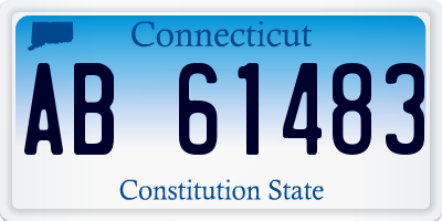 CT license plate AB61483