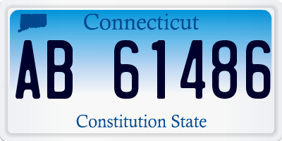 CT license plate AB61486