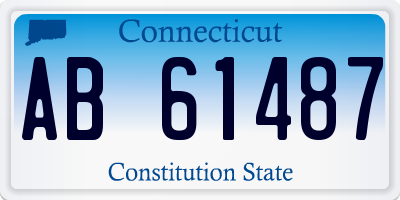 CT license plate AB61487