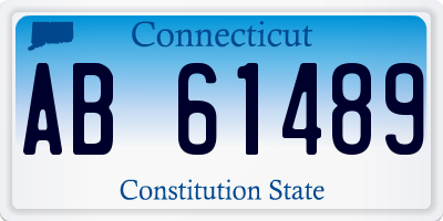 CT license plate AB61489