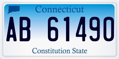 CT license plate AB61490