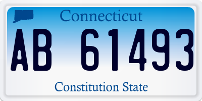 CT license plate AB61493