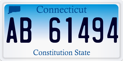 CT license plate AB61494