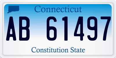 CT license plate AB61497