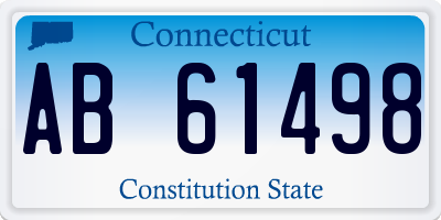 CT license plate AB61498