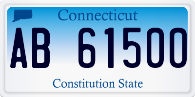 CT license plate AB61500