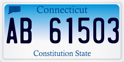 CT license plate AB61503