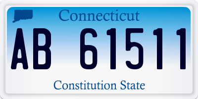 CT license plate AB61511