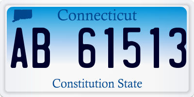 CT license plate AB61513