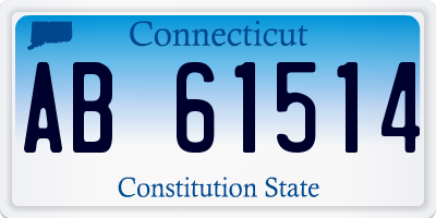 CT license plate AB61514