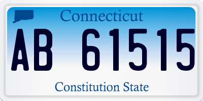 CT license plate AB61515