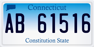 CT license plate AB61516