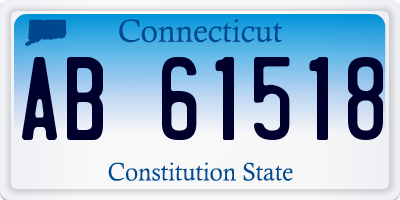 CT license plate AB61518