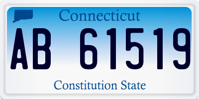 CT license plate AB61519