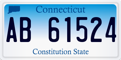 CT license plate AB61524