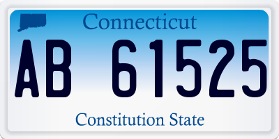 CT license plate AB61525