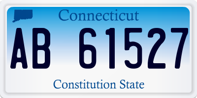 CT license plate AB61527