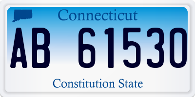 CT license plate AB61530