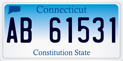 CT license plate AB61531