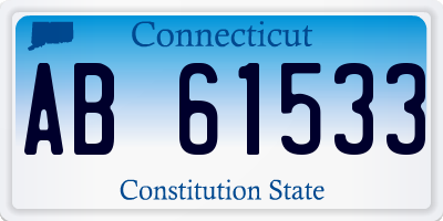 CT license plate AB61533