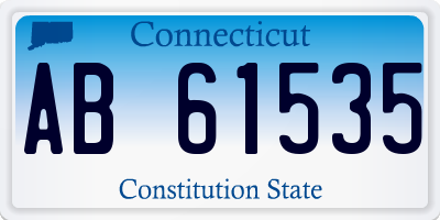 CT license plate AB61535