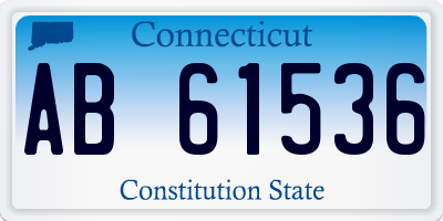 CT license plate AB61536