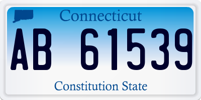 CT license plate AB61539