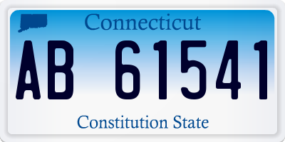 CT license plate AB61541