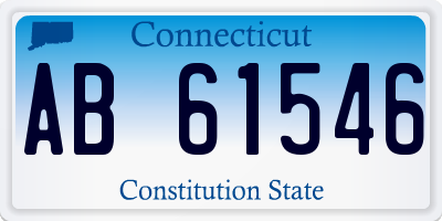 CT license plate AB61546