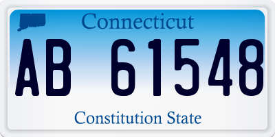 CT license plate AB61548