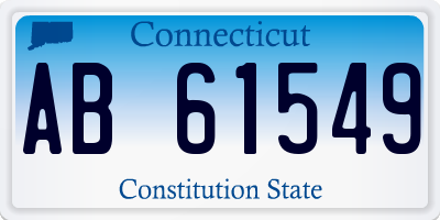 CT license plate AB61549