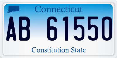 CT license plate AB61550