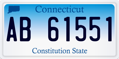 CT license plate AB61551