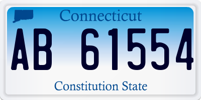 CT license plate AB61554