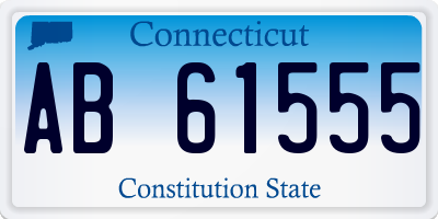 CT license plate AB61555